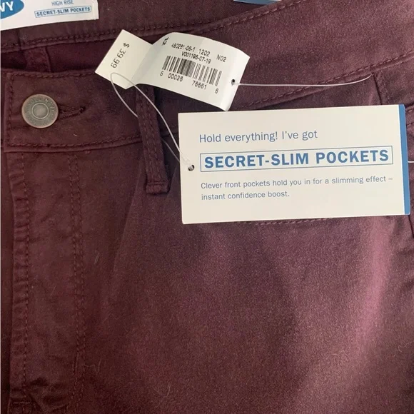 NWT❗️ Purple (eggplant color) sateen high rise rockstar jeans - Picture 2 of 5